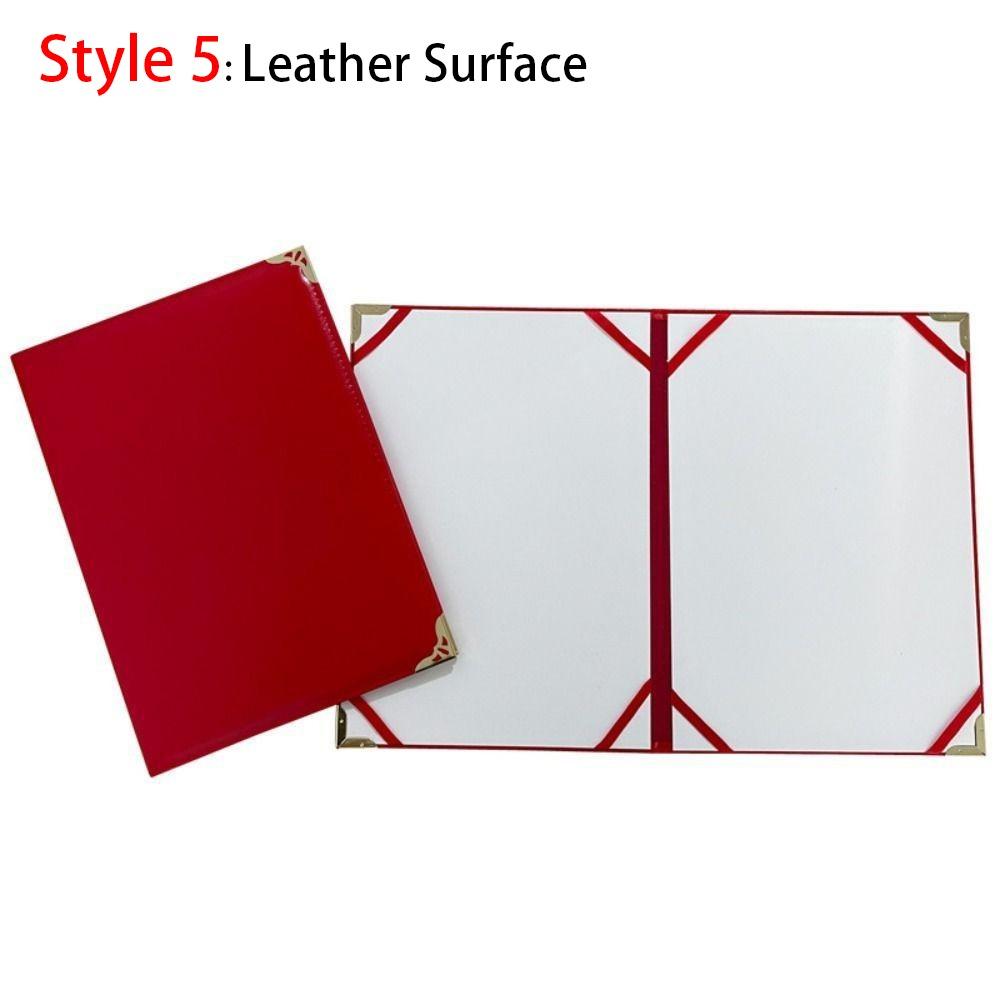 1Pcs Thicken A3 A4 Paper Hardcover Plush Surface File Page Folder  Signing Contract