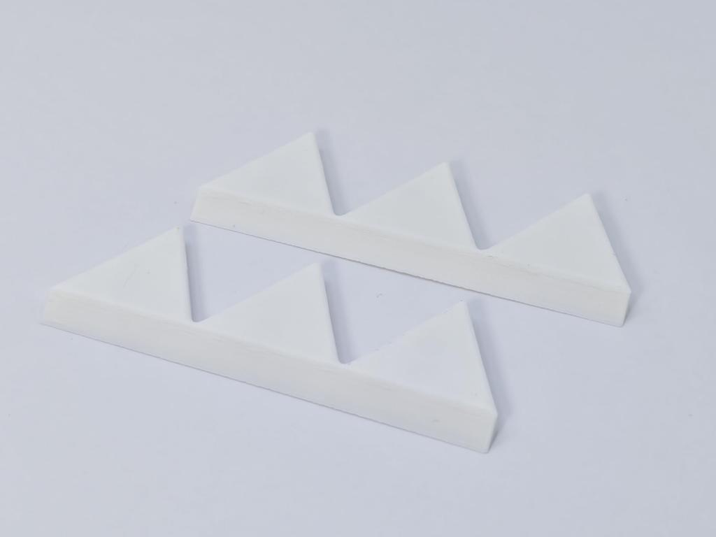 Just Put On! Chevron Shape Effective Aerodynamic Device, Made of ABS, Slim+R (3 Mounts, 2 Pieces, White)