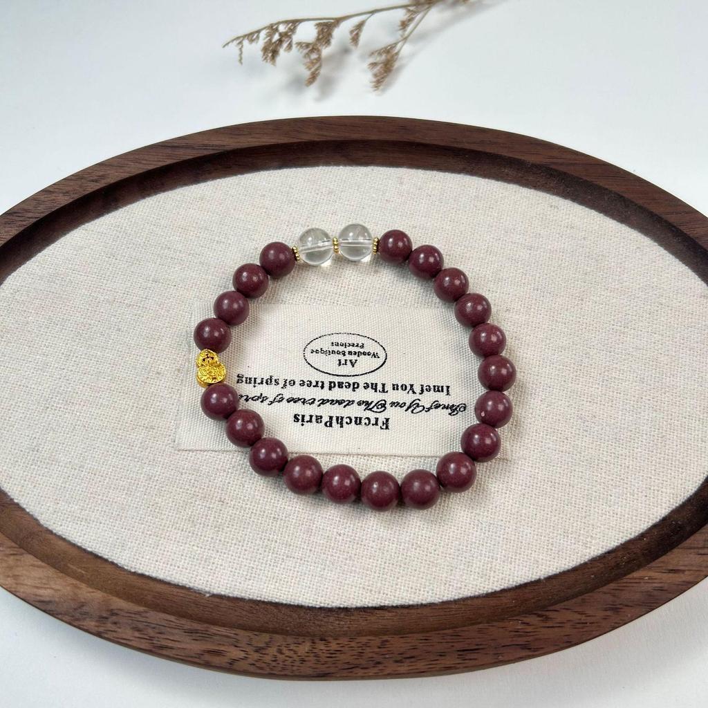 Putuo Mountain Southern Red Beaded Bracelet - Chinese Style, Original Design for Girls & Best Friends