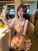 Summer Feeling Super Good-looking Pure Desire Sweet Hottie Lace Suspender Top Cake Skirt Two-piece Set