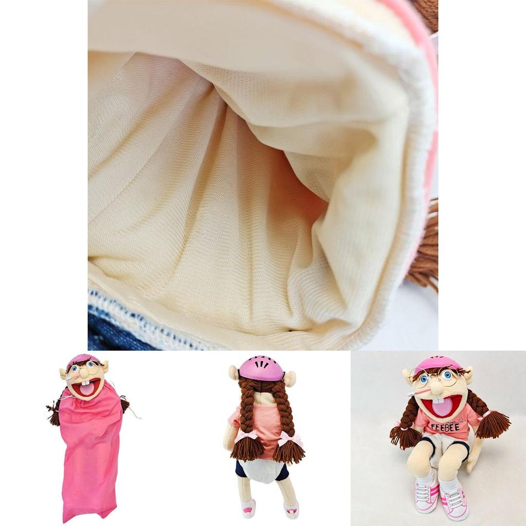 Sevimli Pembe Feebee Jeff Kardeş Kukla Peluş Bebek Ebeveyn-Çocuk Etkileşimi ve Erken Hediye İçin