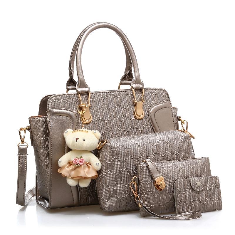 

women s bag new women s oblique span portable mother and child bag fashion bag four-piece set