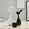 2x Bunny Statues Animal Art Sculptures Garden Creative Gift Ornament Easter Decoration Figurines for