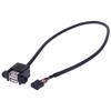 1Pc 9 Pin Motherboard Header To 2 Ports Usb 2.0 Female Extension Cable Adapter