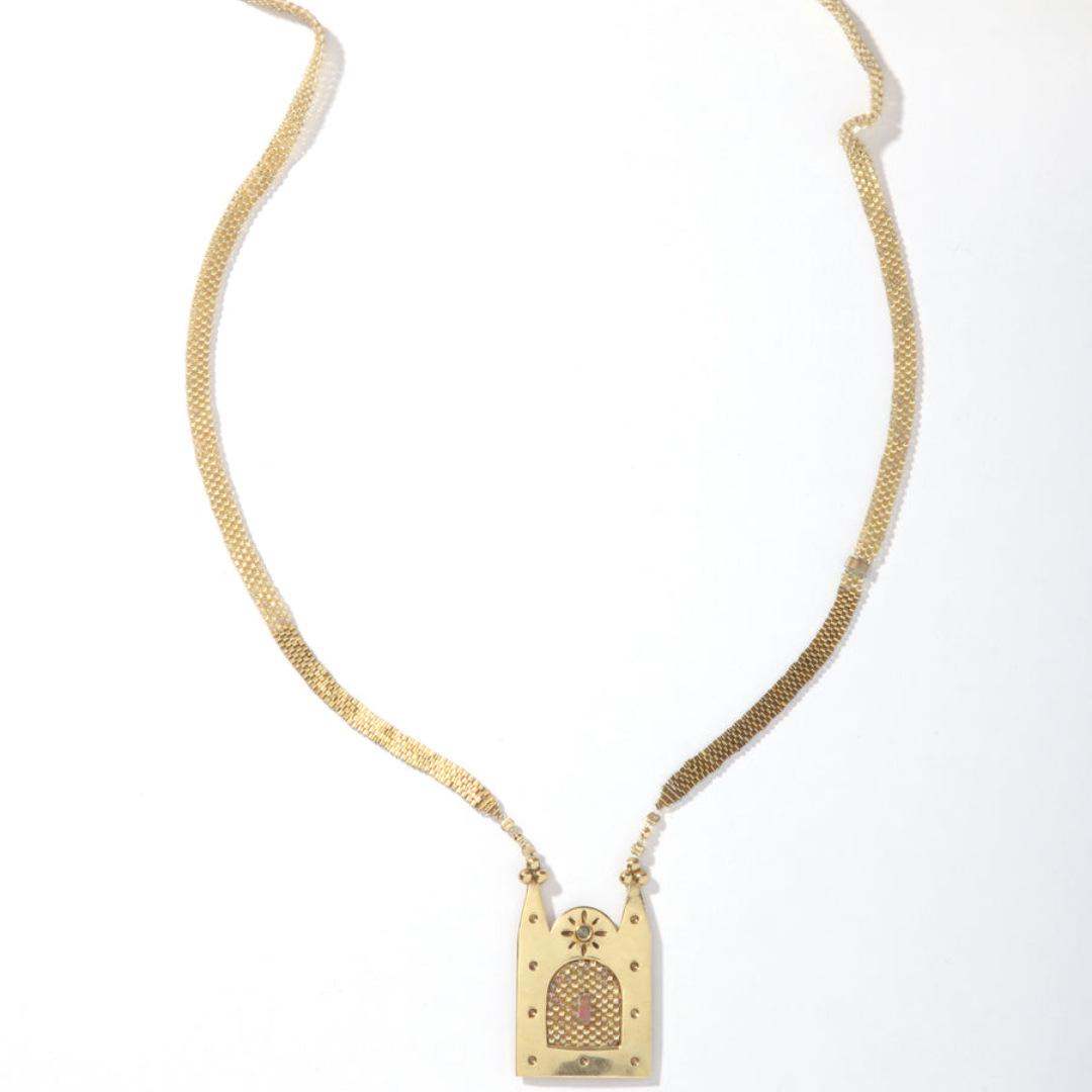Castle Flat Snake Chain Necklace Dly Peace Dove Love Pendant Necklace Collarbone Chain Electroplated Gold Color Retention