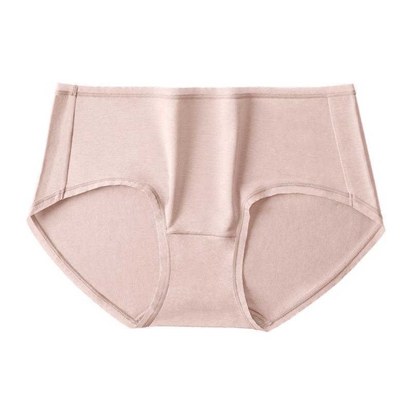 Modal Panties Women Antibacterial Briefs Nude Feeling Underwear Mid Waist Breathable Underpant Ladies Triangle Pants