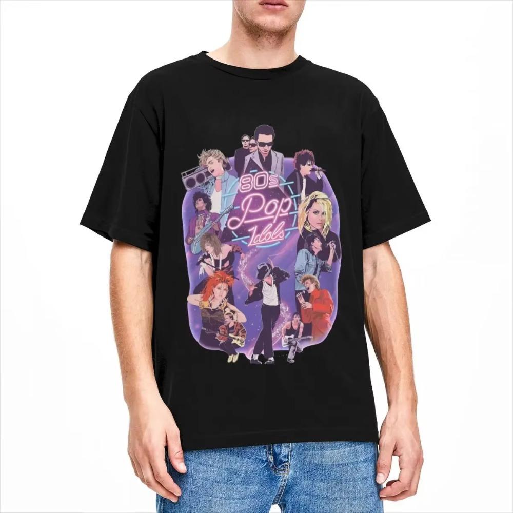 Funny Retro 80s Pop Idols T-Shirts Men Women's  Vintage Nostalgia 90s Popstars Tee Shirt Printed Clothing