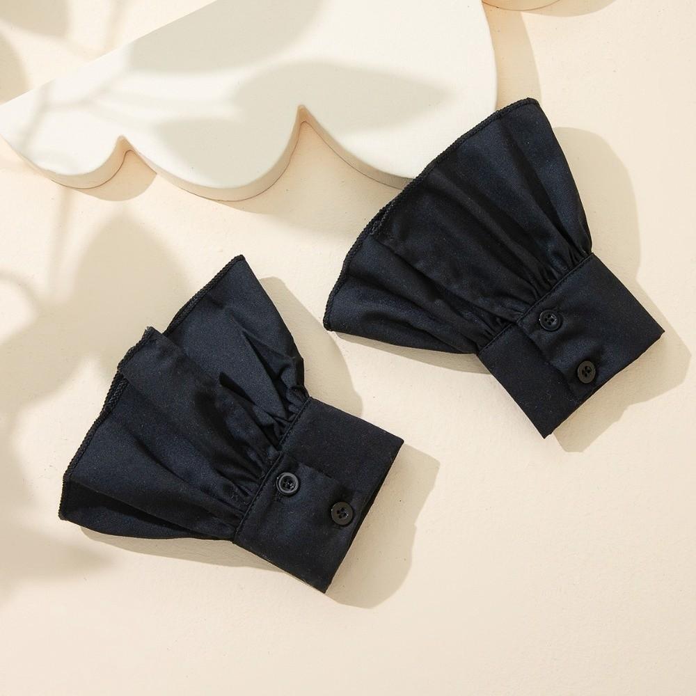 Ruffles Fake Cuffs Chiffon Hand Wrist Cuffs Sweet Pleated Fake Sleeves  Sweater Decorative