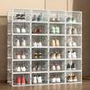 6pcs Thickened Shoe Boxes Sneaker Display and Storage Stackable Shoes Rack Storage Bins for Hats and Clothes Dustproof Organizer