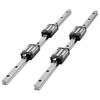 Linear Rail Guide Kit, HGR20, 2PCS 600 mm (23.62 inch) Linear Rails and 1PCS Ball Screw, 4PCS Slide Blocks, with BF12/BK12 End Support, Coupling, and