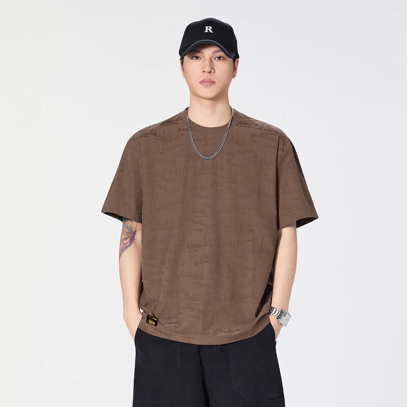 JEEP Men s Casual Breathable Short Sleeve T-Shirt 2XL кофейный