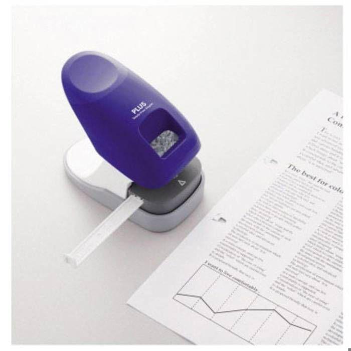 Agrafeuse À Plat - PLUS JAPAN - SL 112 BIS-EU - Bleu - 10 Feuilles - Klammerloser