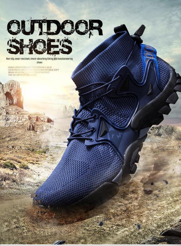 Unisex Mid-Cut Non-Slip Breathable Outdoor Hiking & Fishing Shoes