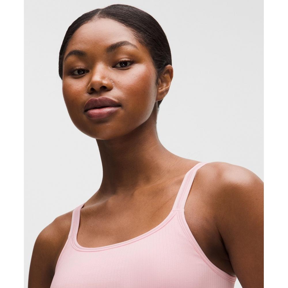 Lululemon EBB To Street SCoop NeCk Cropped Tank Top  Light Support  B C Cup Pink Pearl Pink Pearl