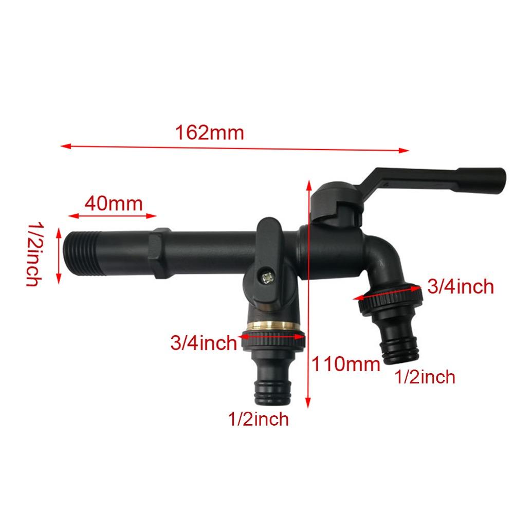 All Copper Tap Water Faucet One Into One Out 4/6/8 Points Valve Switch Thread Garden Irrigation Tank Tap Connector