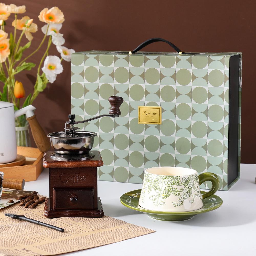 Gifts Coffee Cup Set Bridesmaid Souvenir Teachers' Day Gift Box For Teachers Hand Grinder Coffee Machine Birthday Gift