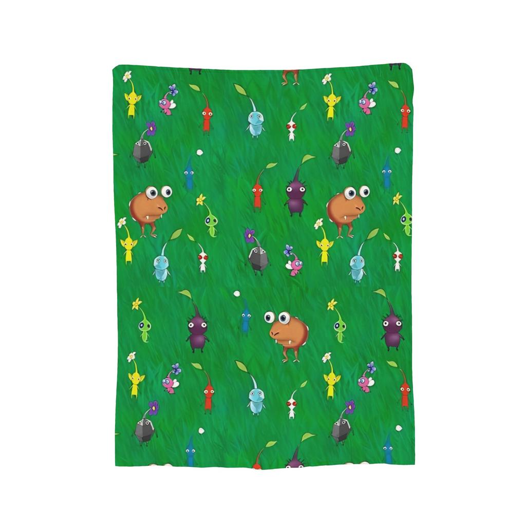 Game Cartoon Cute Pikmin Blanket Fleece All Season  Breathable Super Soft Throw Blanket for Sofa Travel Bedding Throws