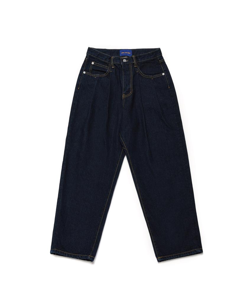 FUNNY PIG MADE Wide Pin Crop Jeans (Indigo Wash)