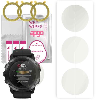 3x apgo MATNÝ Hydrogélový Chránič Obrazovky pre Garmin Fenix 5X, Hydrogélová Fólia, s polohovacou vrstvou jednoduchá inštalácia