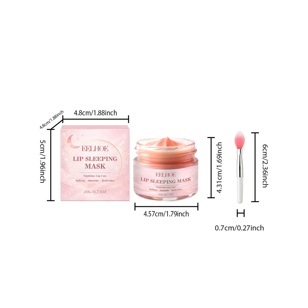 Lip Sleeping Mask Overnight Moisturizing Hydrating Lip Care Fade Lip Lines with Shea Butter Coconut Oil for Dry Cracked Lips