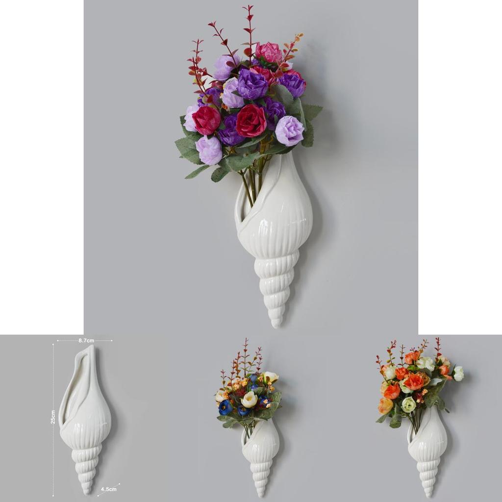 Moderne minimalistische dekorative Wandvase für Heimdekoration mit Keramikschalen-Design