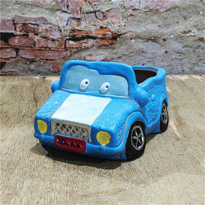 

Ornaments Succulents Cartoon Home Decorations Plant Pot Cartoon Car Home Furnishings Vase Creative Flowerpot Creativity Ceramics