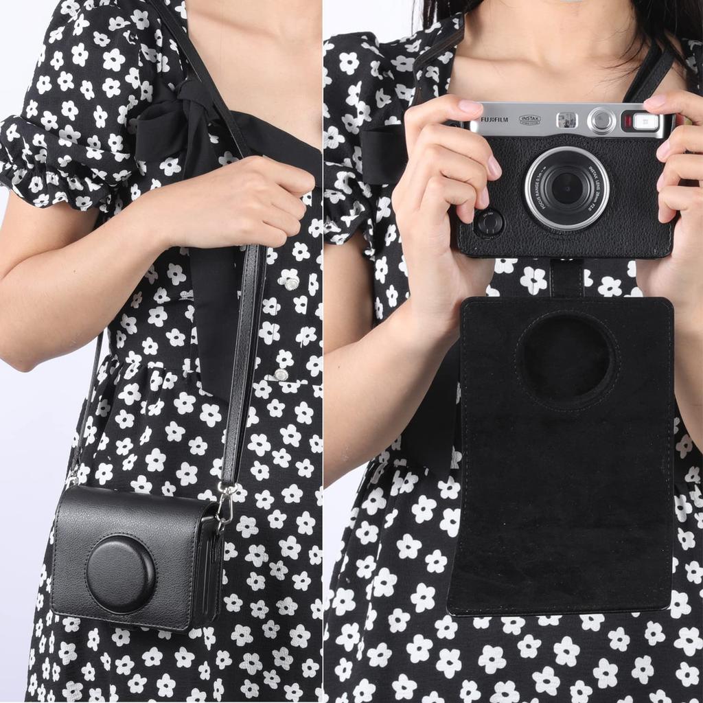 Instax Mini Evo FUJIFILM Instax Protective Fujifilm Instax Full Scratch Shoulder Strap PU Convenient To Easy To Take Includes Magnetic Snap Case,