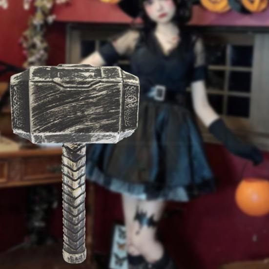 Thor's Hammer Collectible Model Toy Classic Cosplay Costume Props Simulation Avengers Superhero Role Playing Kids Toy for Halloween Party