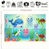 2D Cartoon Meeresbewohner Kulisse, Kinder Unterwasserwelt Party Banner