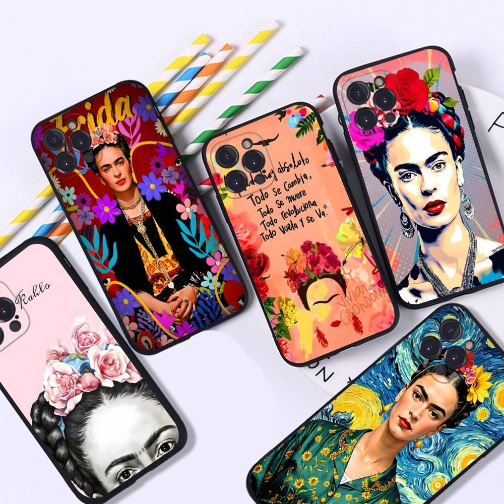 F-Frida K-Kahlo Art Fit For IPhone 16 15 Promax Phone Case IPhone 14 11 12 High End 13 Pro Silicone