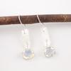 Milky Opal Gemstone 925 Sterling Silver Jewelry Handmade Earrings 1.9" For Women EE-168-20