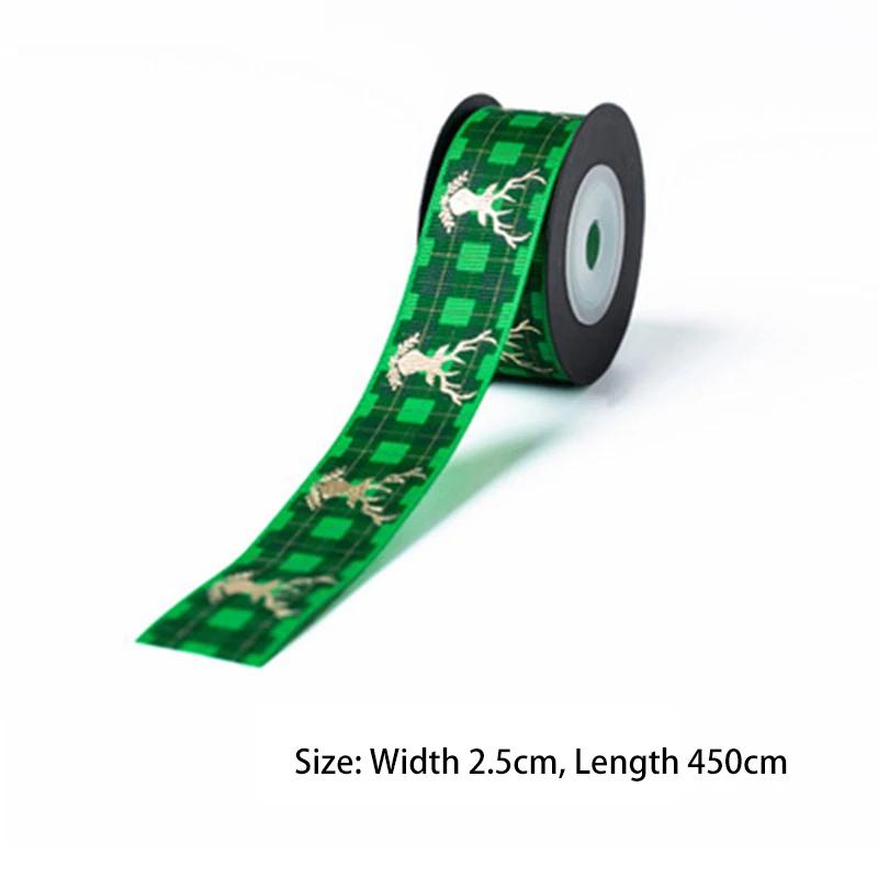 5yards 25mm Christmas Ribbon Printing Ployester Ribbon For Handmade Bow Christmas Decorations DIY Gift Wrapping