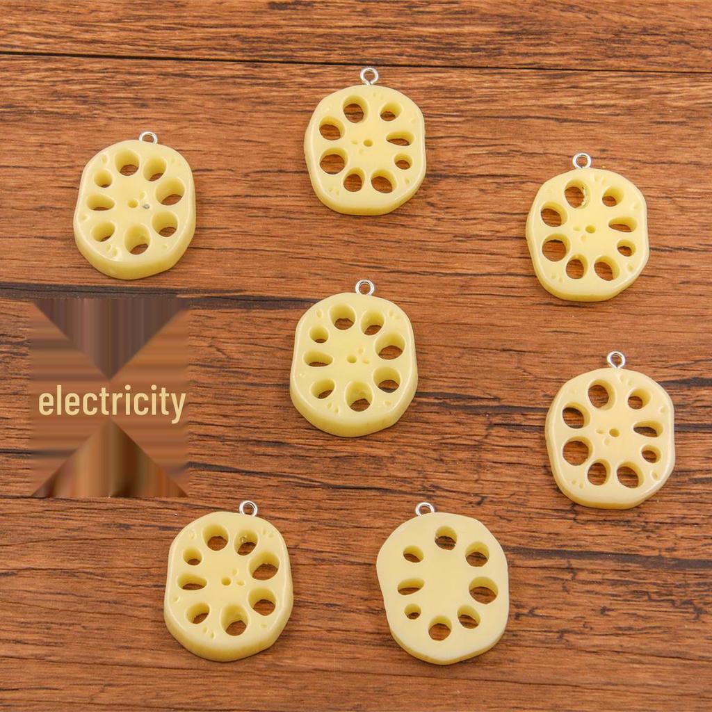 DIY Resin Accessories: Cute Fruit & Veggie Slice Series (Lemon, Strawberry, Watermelon, Lotus Root, Banana Pendants)