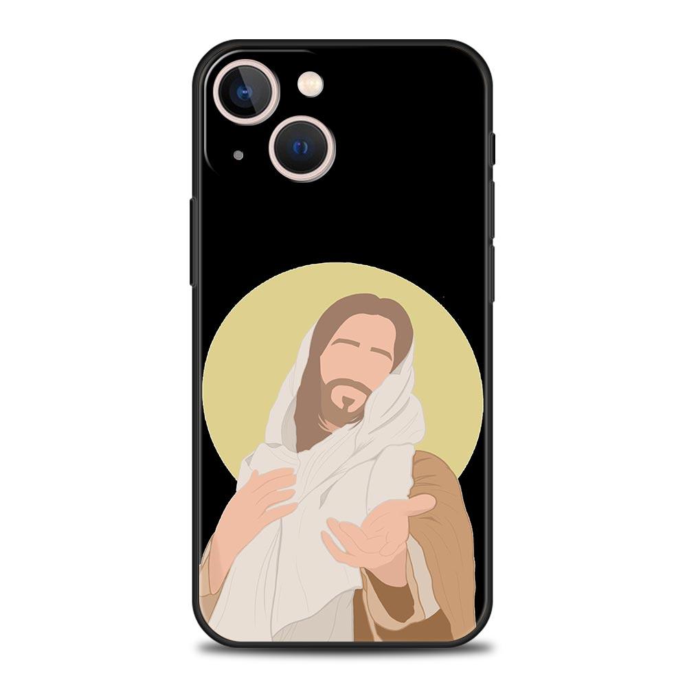 New Faith Christian Religious Jesus Luxury Phone Case For iPhone 11 14 15 Pro MAX 12 13 Mini 7 8 Plus X XR XS SE Silicone Cover
