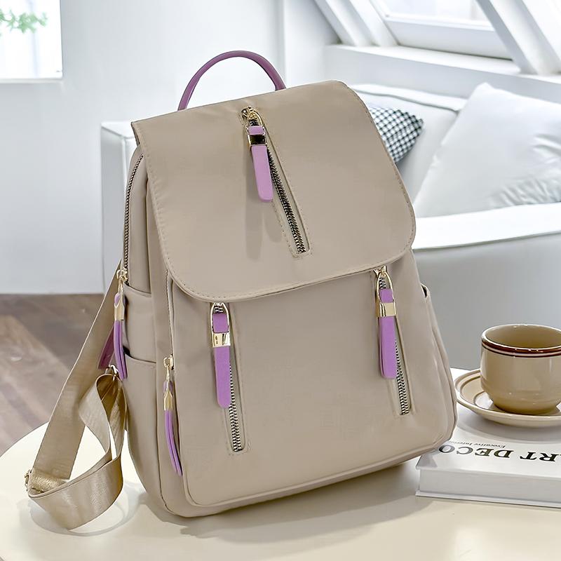 Women's Multi-pocket Backpack Simple Feminine Backpack Large Capacity Ladies Travel Backpack Oxford Quality