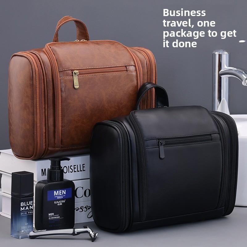 Mens Business Toiletry Bag With Waterproof Pu Material For Travel And Daily Use