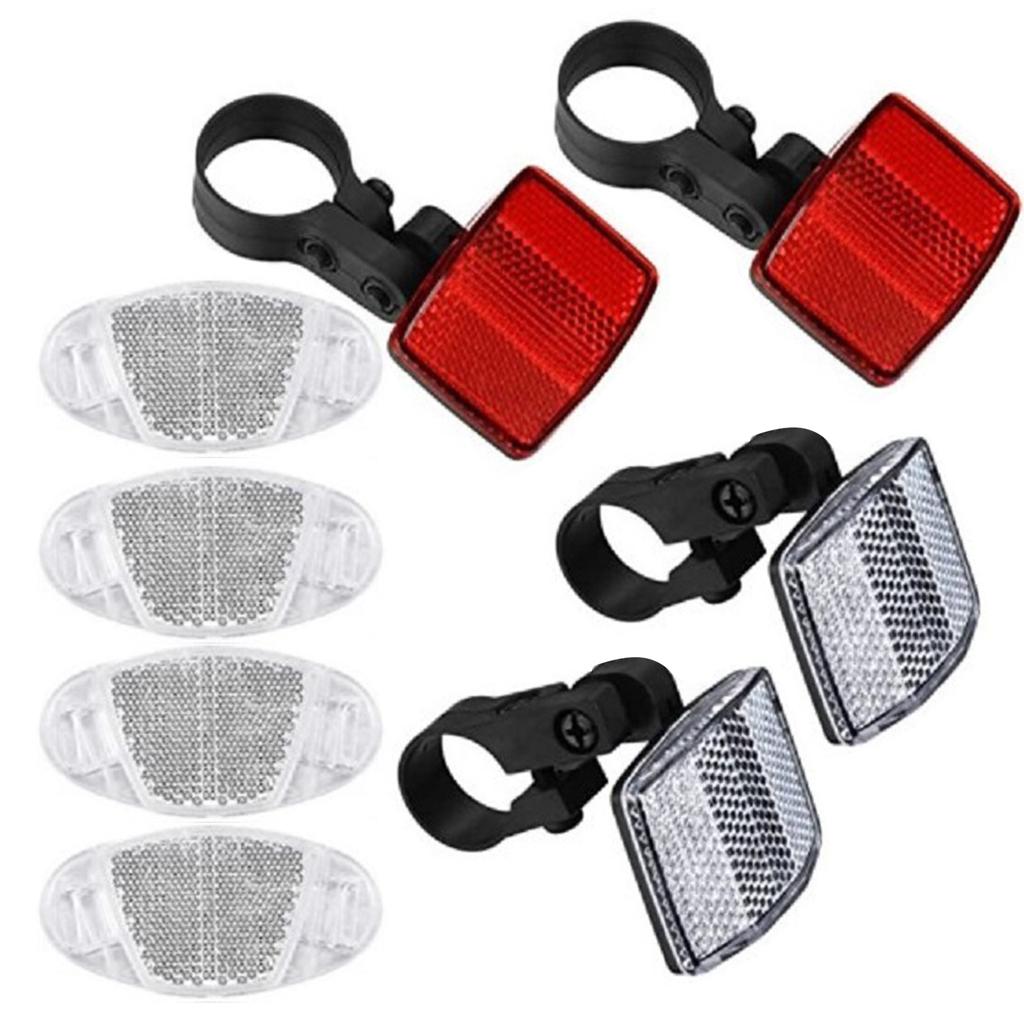 Bicycles Front and Rear Reflectors Bicycles Wheel Spoke Reflectors Bike Safety Reflection Plate for Mountain Bike Wheels