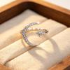 Xiaomi BF CLUB 925 Sterling Rings for Women Simple Geometric Handmade Irregular Retro Moon Zircon Round Ring Allergy For Birthday Gift