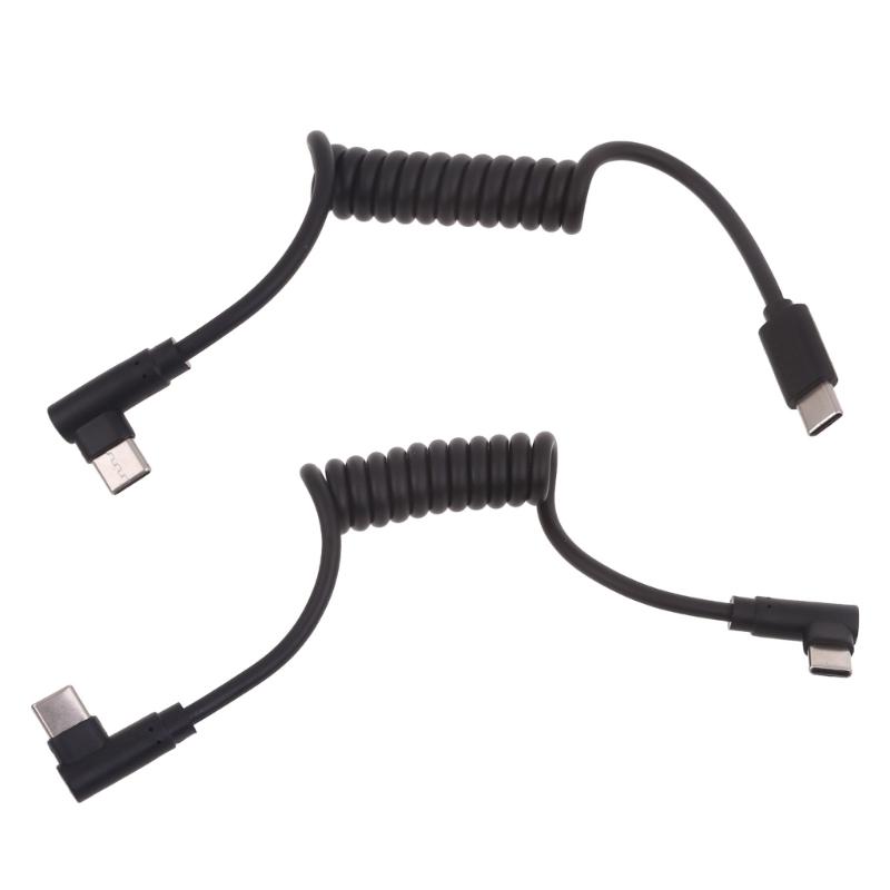speed Type C Cable Coiled Spring Designs Cord 10Gbps Data Transfer 3A Fast Charging Suitable for Smartphones