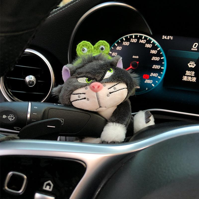 Niedliche Plüschkätzchen Autoanhänger Autoinnenraum Einfache Installation Dekorative Verzierungen Plüschtiere Personalisierter Autoinnenraum