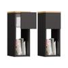 Galax 20 1S Anthracite Artisan Nightstand with Drawer Bedroom