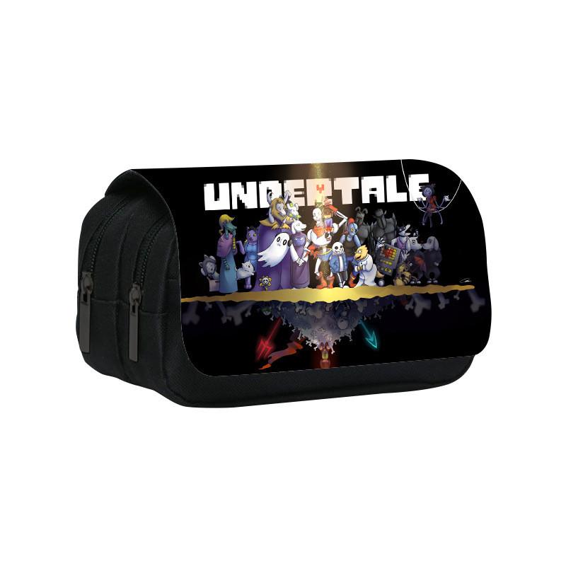 Wzór Postaci z Gry Undertale Dwustronna Torba do Przechowywania Artykułów Szkolnych Dla Uczniów i do Biura