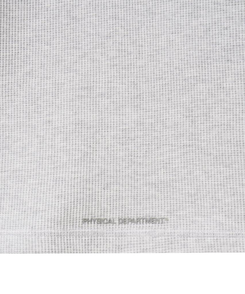 PHYPS MOTORCYCLE Waffle Henry Neck Long Sleeve White