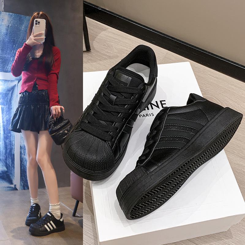 2025 Summer New Shell Head Board Shoes Women's Breathable Versatile Student Little White Shoes Casual Sports Shoes Little White Shoes