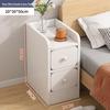 Compact Bedside Table with Storage Shelf for Small Spaces