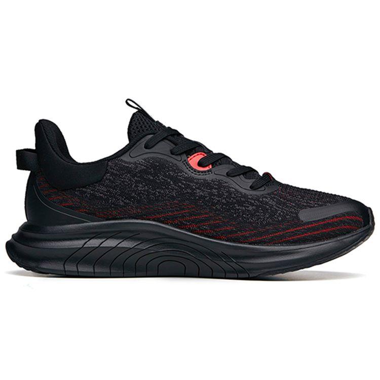 Anta Mesh Comfortable Breathable Low-Top Running Shoes Men Sneakers Black Red 112135558S-4