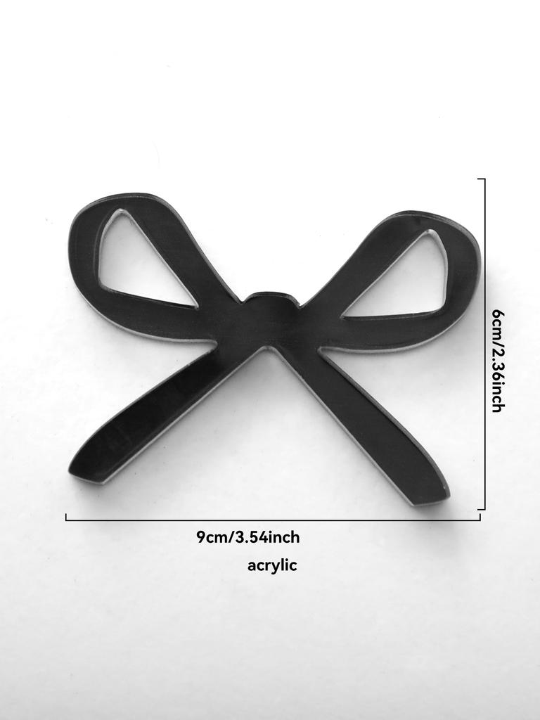 Kawaii Bow Monitor Decor Pink Acrylic Bowknot PC Accessories Cute Desktop Decoration for Gaming Setup,Screen,Home Office & Gift