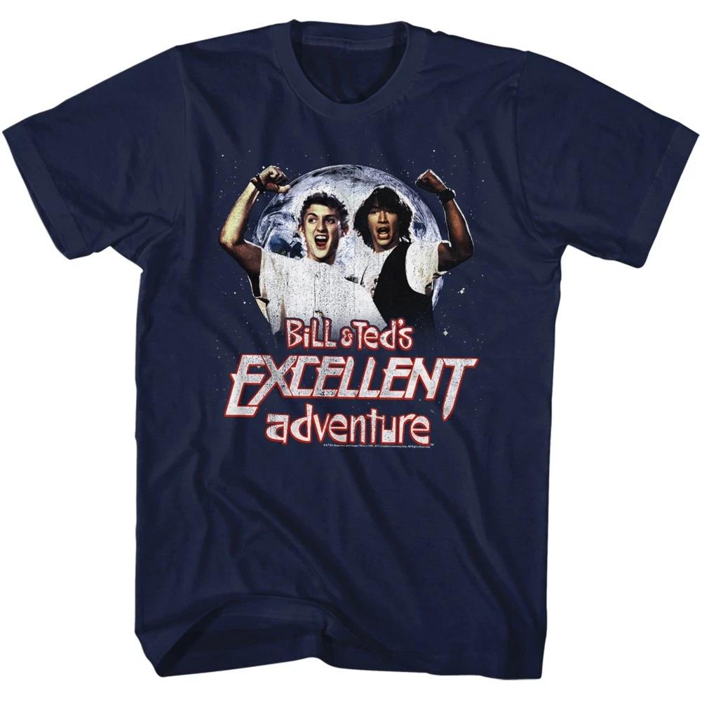 

Bill & Ted s Excellent Adventure Movie Earth Background Men s T shirt 3XL