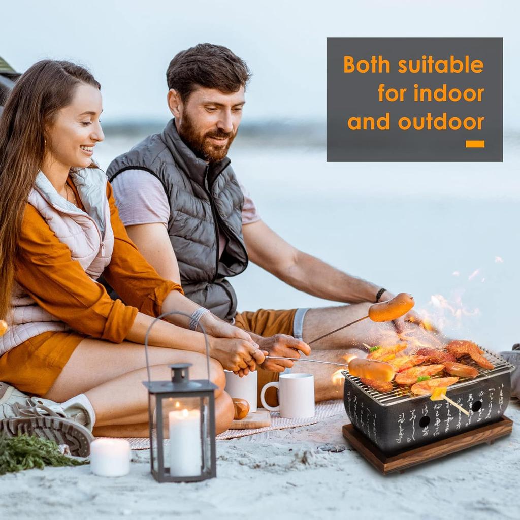 Japanese Style Outdoors Barbecue Grill Portable Food Charcoal Stove/BBQ Plate Household Barbecue Tools Accessories