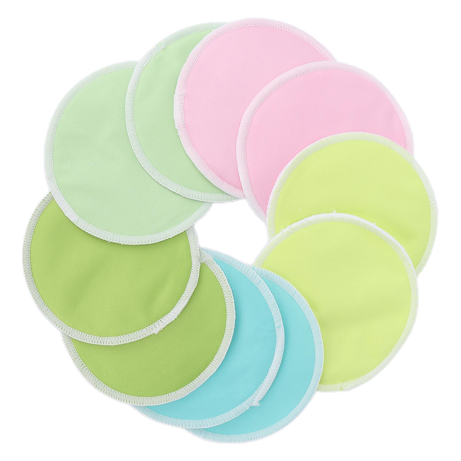 

10 шт. многоразовые прокладки для грудного вскармливания, моющиеся, непромокаемые, волокнистые, 12 см